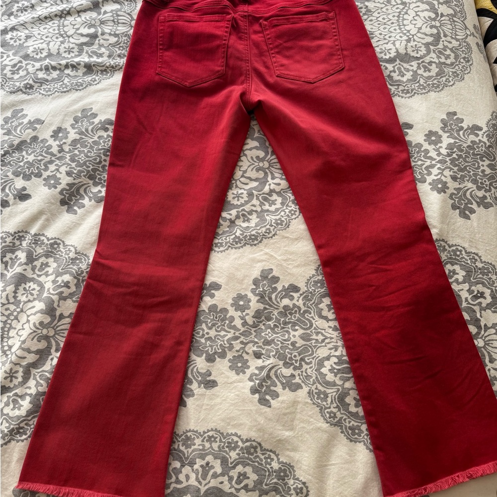 Cabi Reddish-Pink Cute Crop Jeans